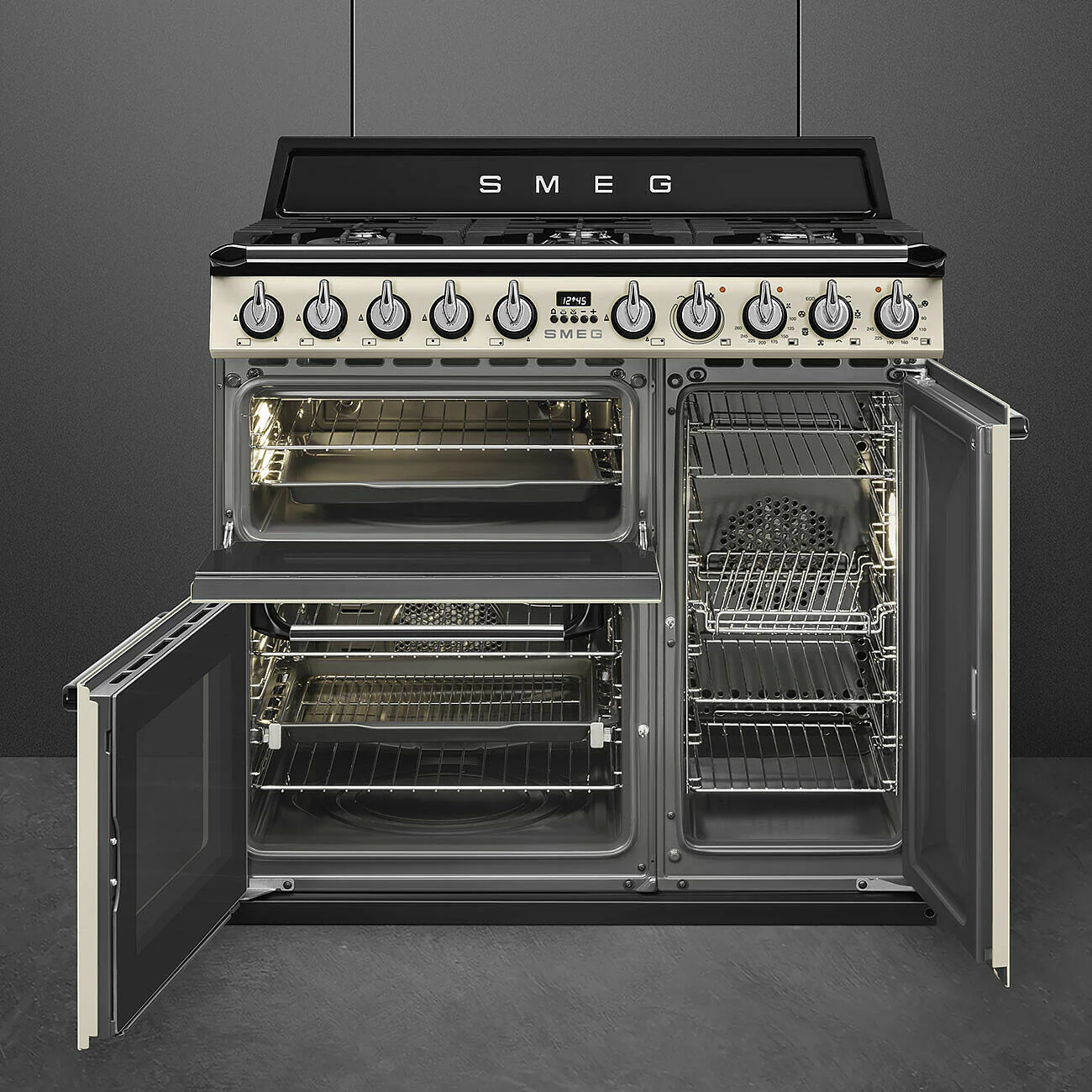 90cm Victoria Dual Fuel Range Cooker Cream