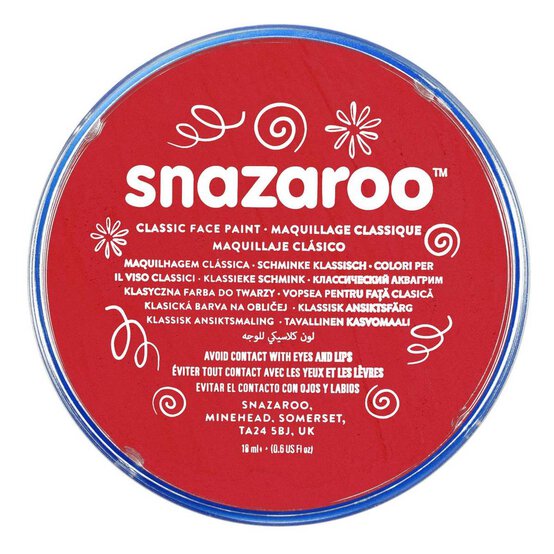 Snazaroo Bright Red Face Paint Compact 18ml