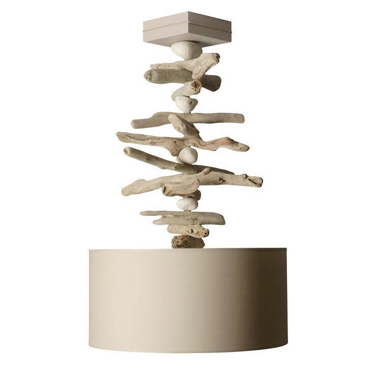 ESPRIT DE LAGON - Suspension en bois taupe