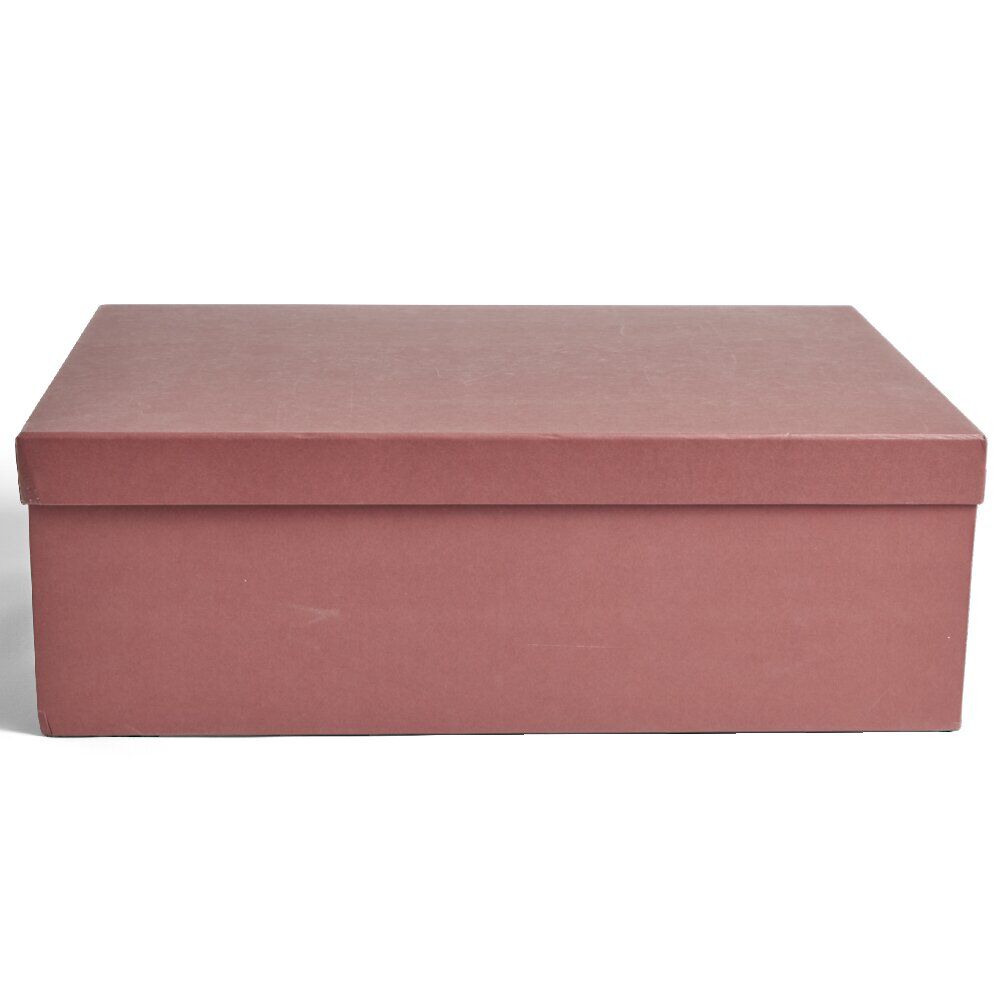 BoÎte papier rouge rouille 48x33,5x16cm