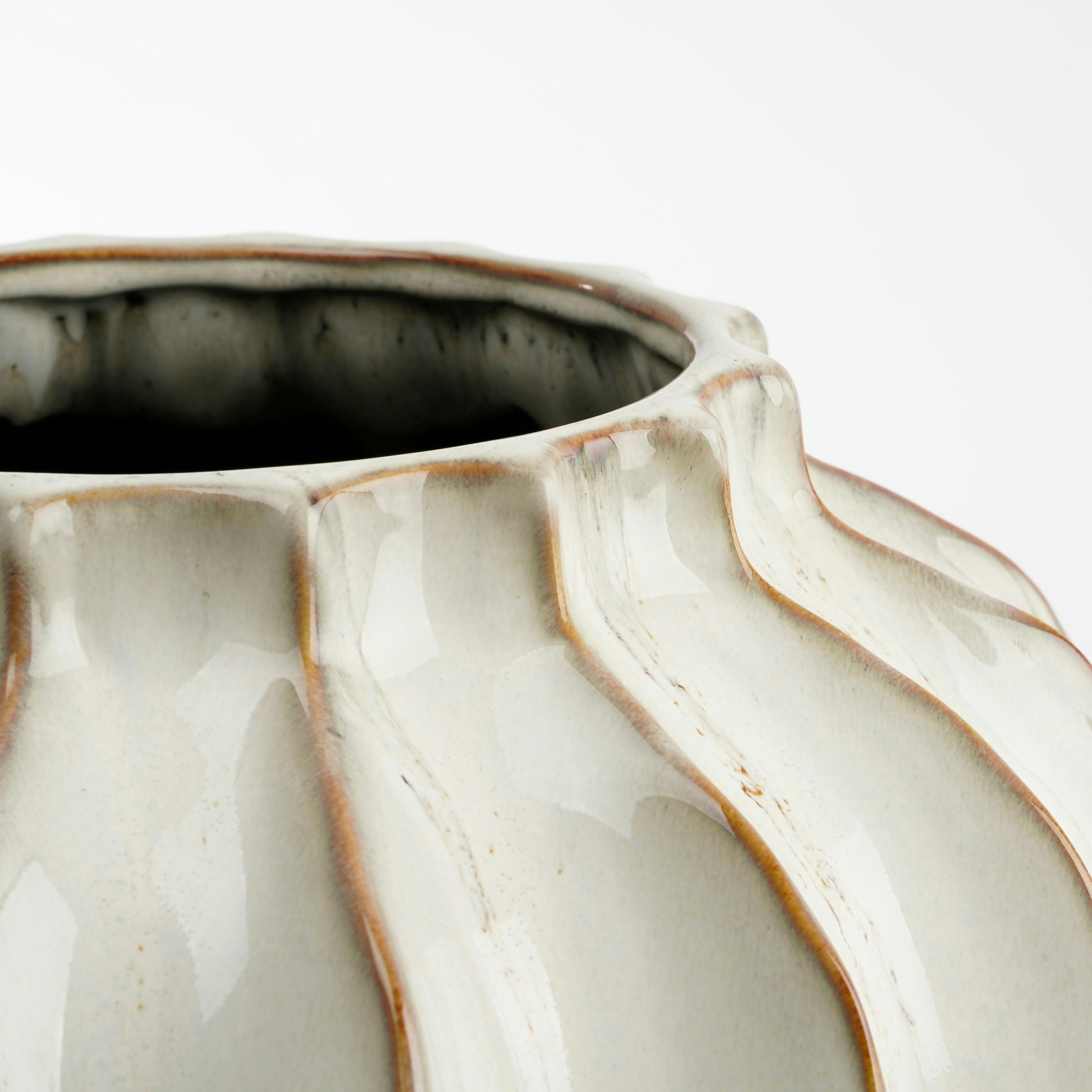 ALTEA - Vase en céramique blanc cassé H35