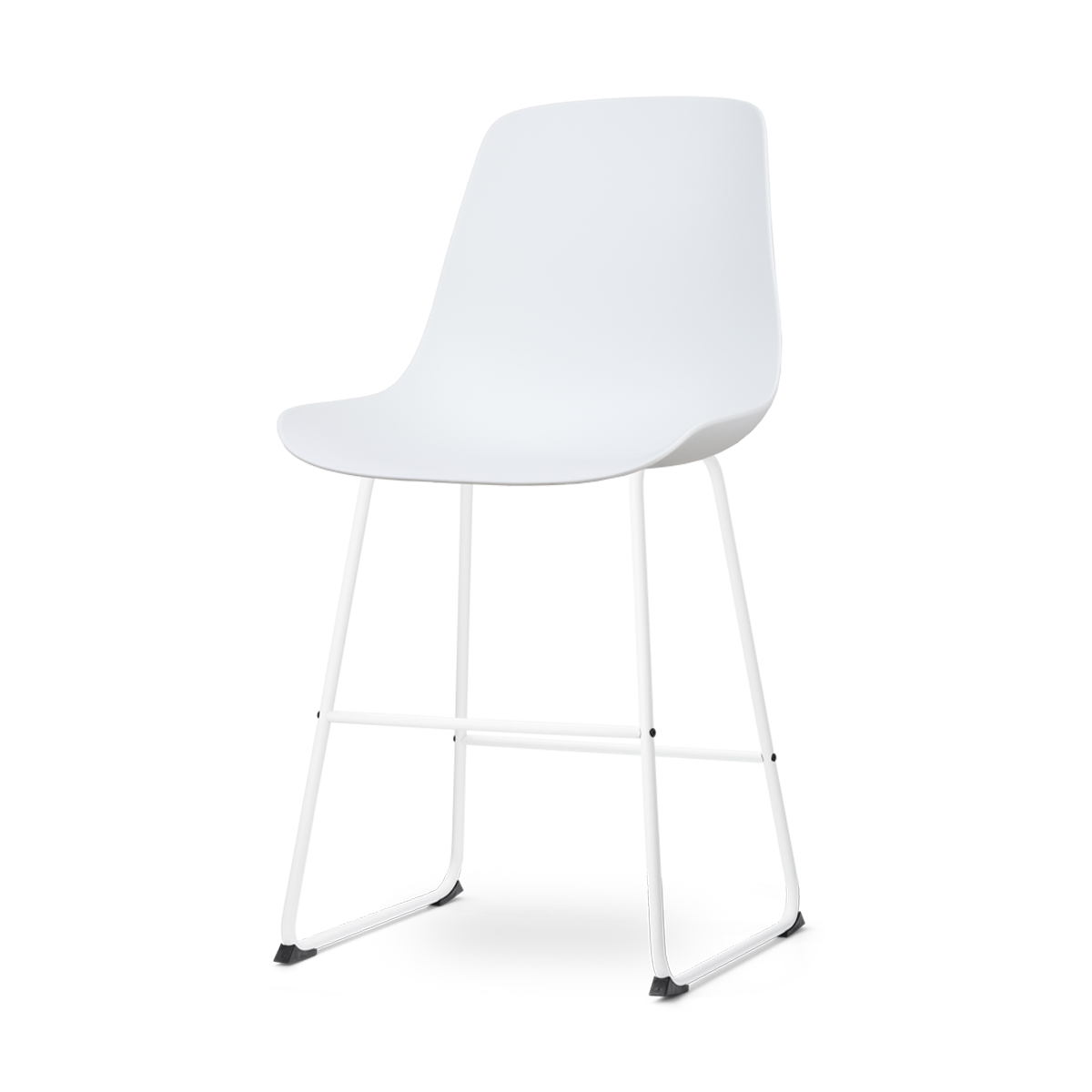 Nolon Nino-Pip Barkruk Wit - Kunststof - Wit Onderstel - 65 cm