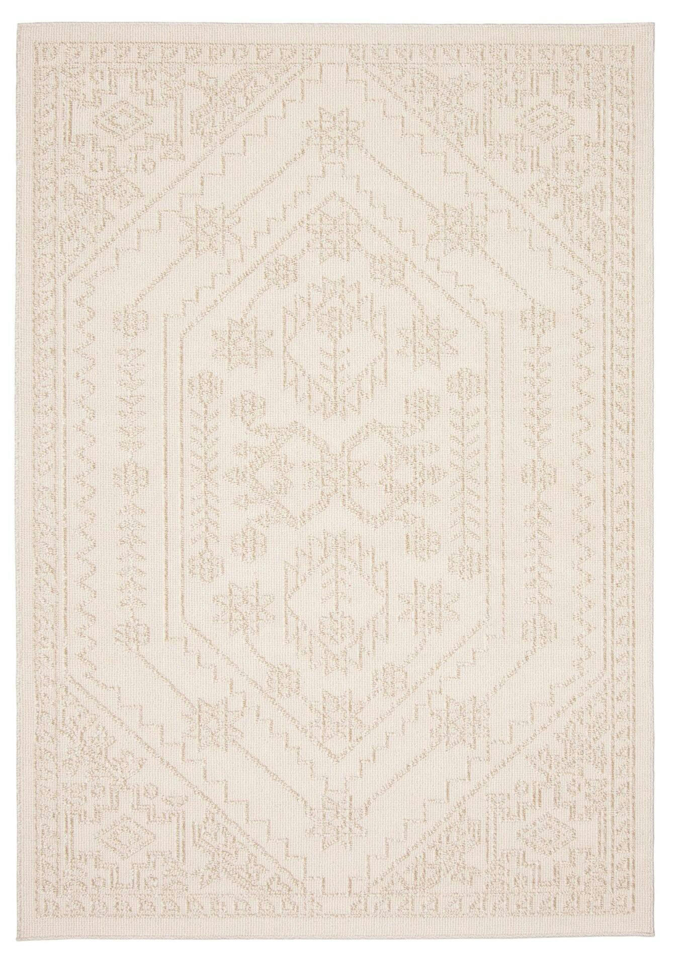 Boheme Rectangular Texturized Indoor Area Rug, Soft & Durable, Beige, 8-ft x 10-ft