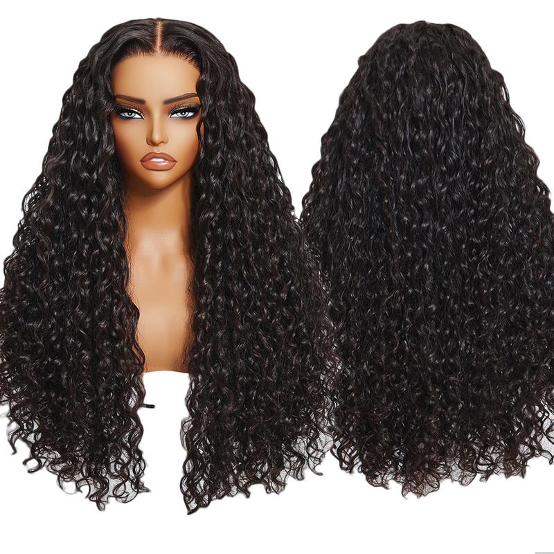 【HOT】Nadula 13x6 Lace Water Wave Human Hair Wig With Drawstring 200% Density Pre Cut Pre Bleached Glueless Wigs Transparent Ready To Wear Skinmelt HD Lace Frontal