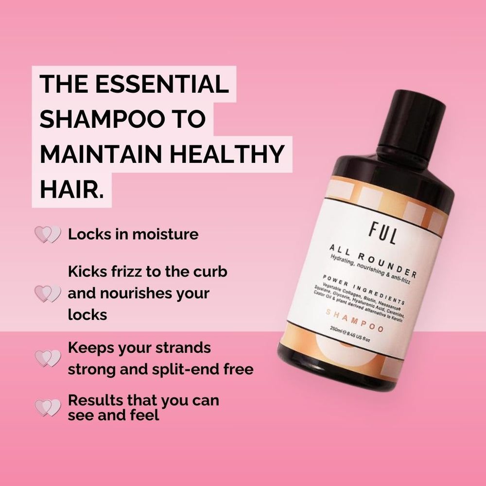 FUL All-Rounder Shampoo 250ml – Sulphate-Free Cleanser for Dry, Damaged & Frizzy Hair
