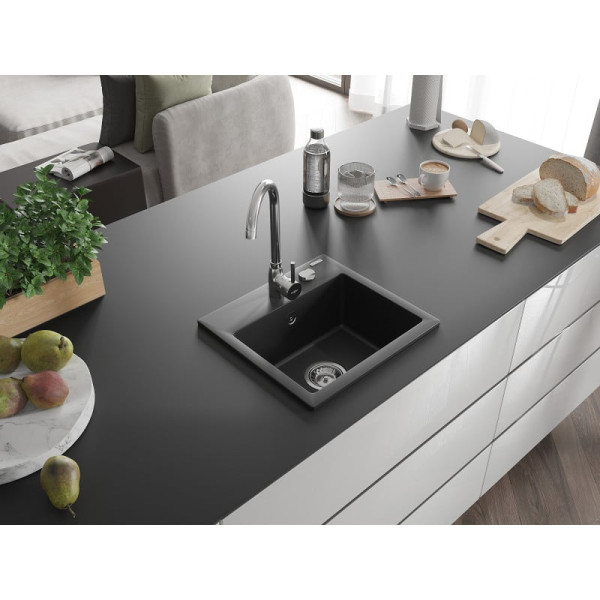 Zlewozmywak Granitowy Milo Mexen Czarny 43,5x41