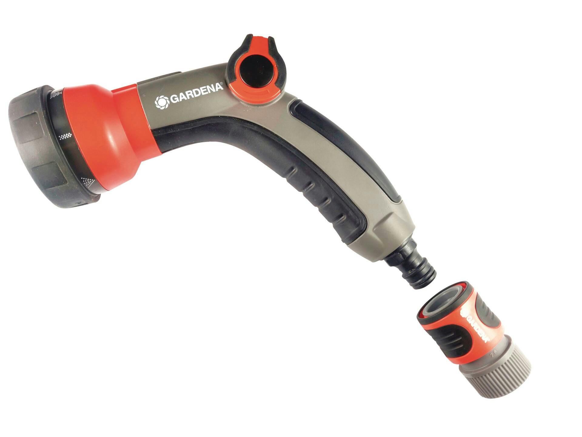 Gardena Metal Adjustable 7-Pattern Thumb Control Garden Water Hose Spray Nozzle