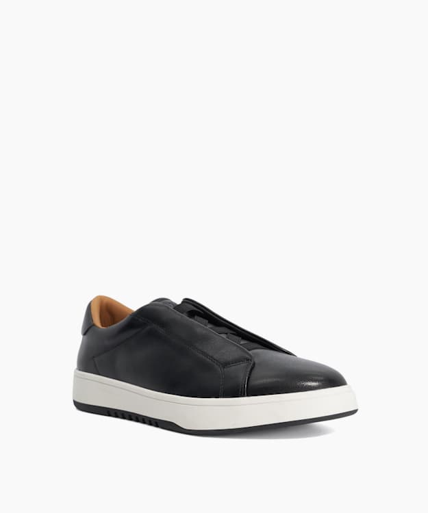 Troys Black - Lace-Less Cupsole Trainers