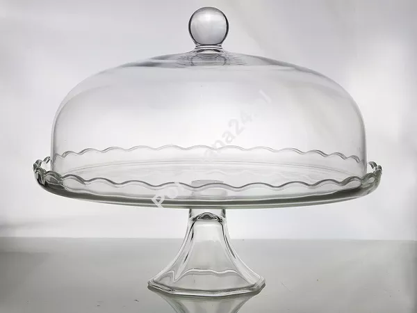 Patera na nodze 32 cm z kloszem HS w Jaśle - Falbanka 481.2018