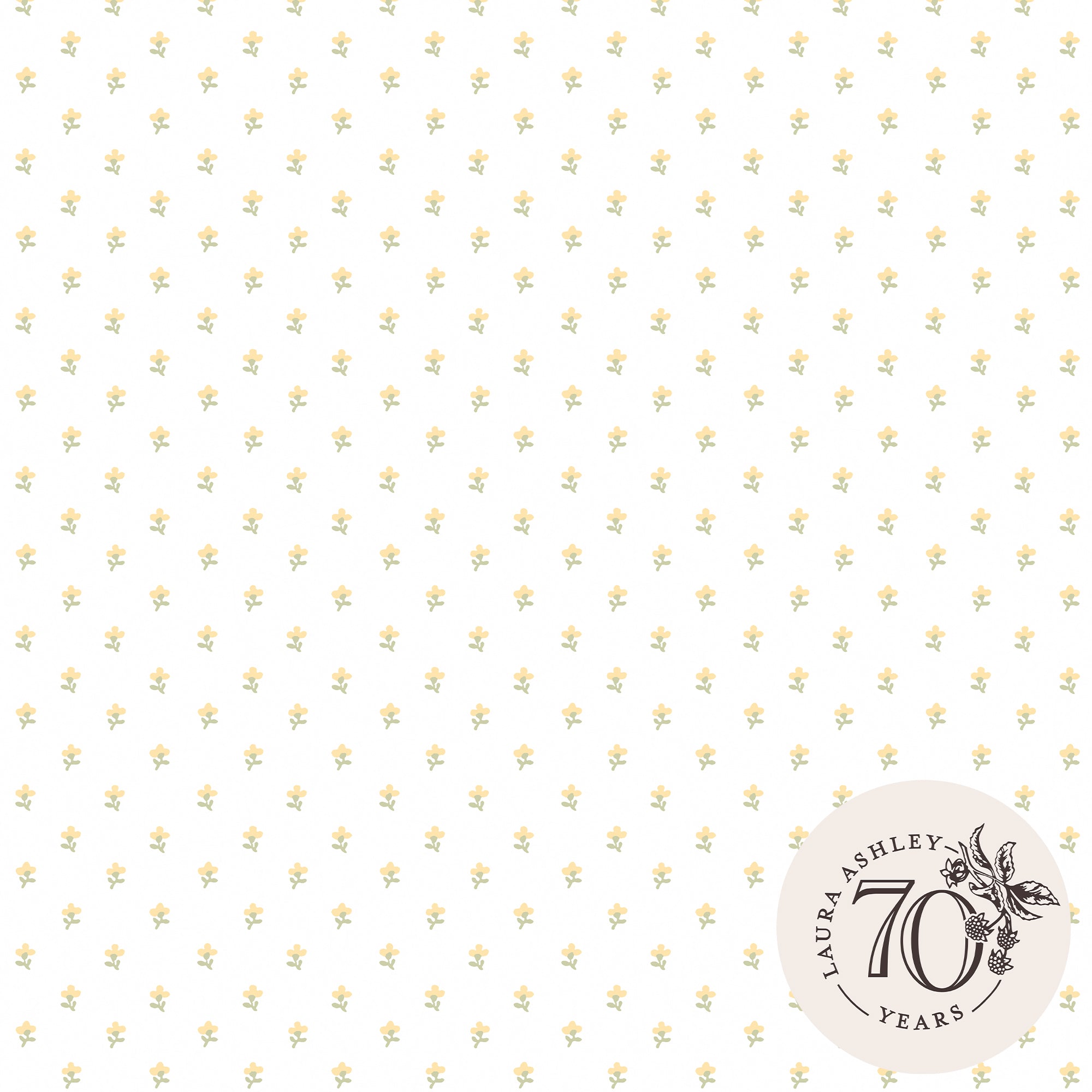 Laura Ashley Vliesbehang - Wood Violet Ochre Yellow - Oker geel 10mx52cm