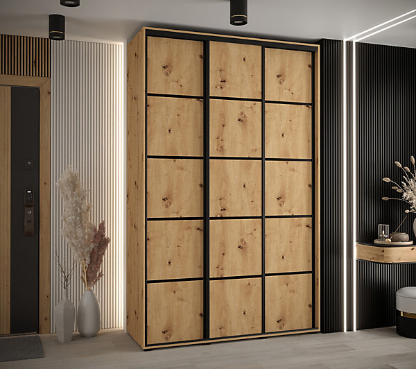 Armoire Davos 4 a portes coulissantes H. 235,2 x L. 150 x P. 45 3 portes