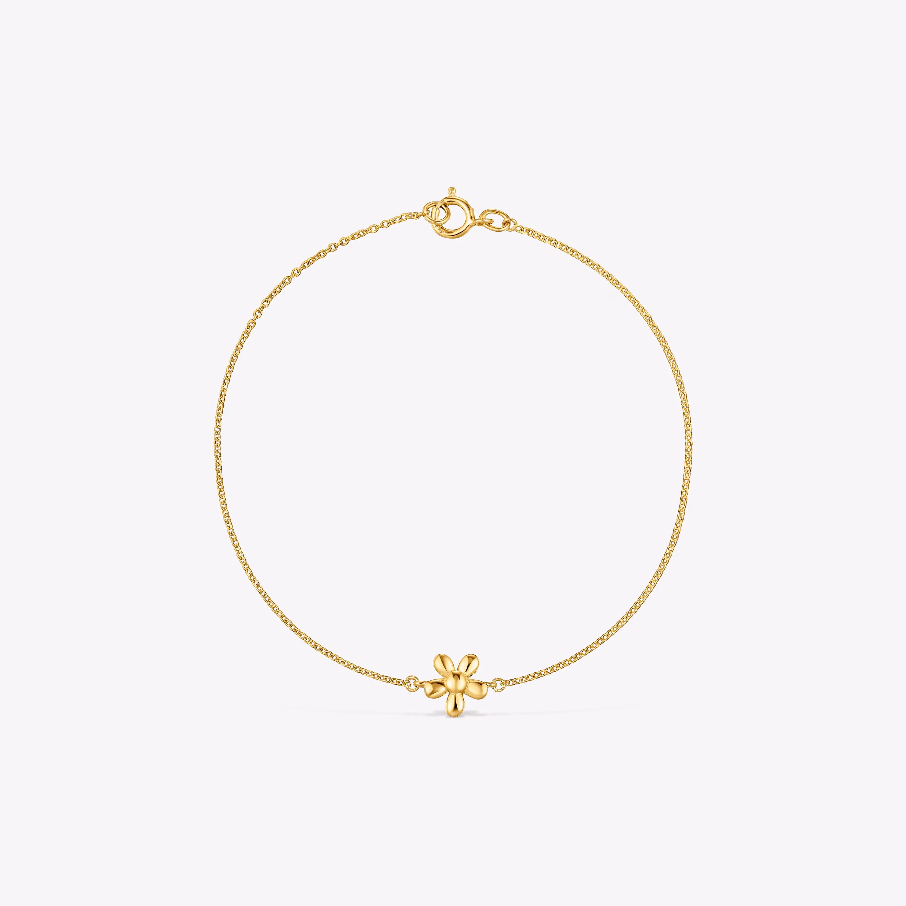 Pulsera cadena flor con baño de oro 18 kt sobre plata TOUS Motivos