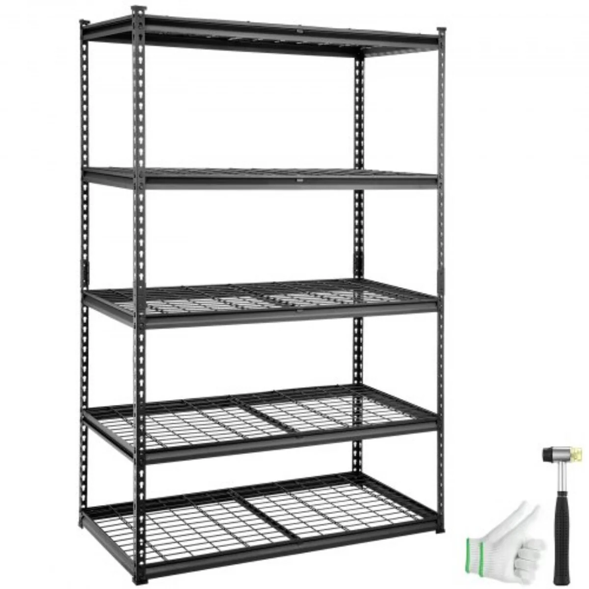 5 Tier Garage Storage Shelves Metal Wire Rack Organizer for Garage and Kitchen