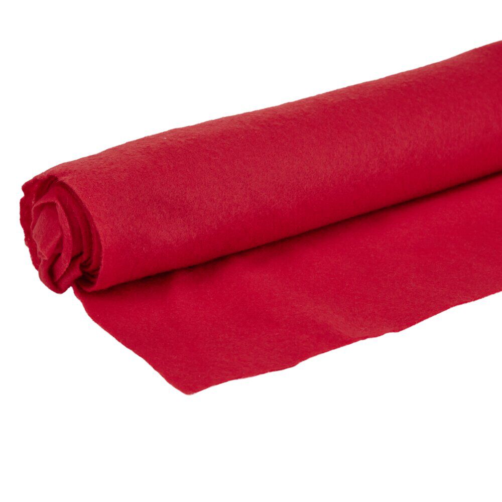 Feutrine rouge en rouleau pour décoration No&euml;l 90xL200cm