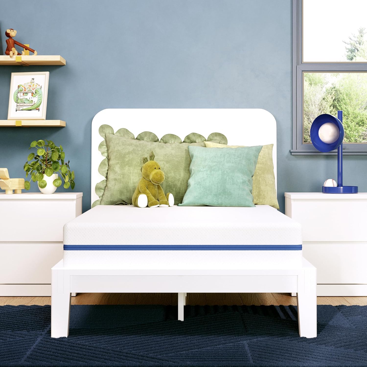 Nectar Kids Full Mattress 8” - 2-Sided Design for Growing Children - Pressure Relieving Memory Foam - Fiberglass Free - 365 Night Trial - Mattress in a Box