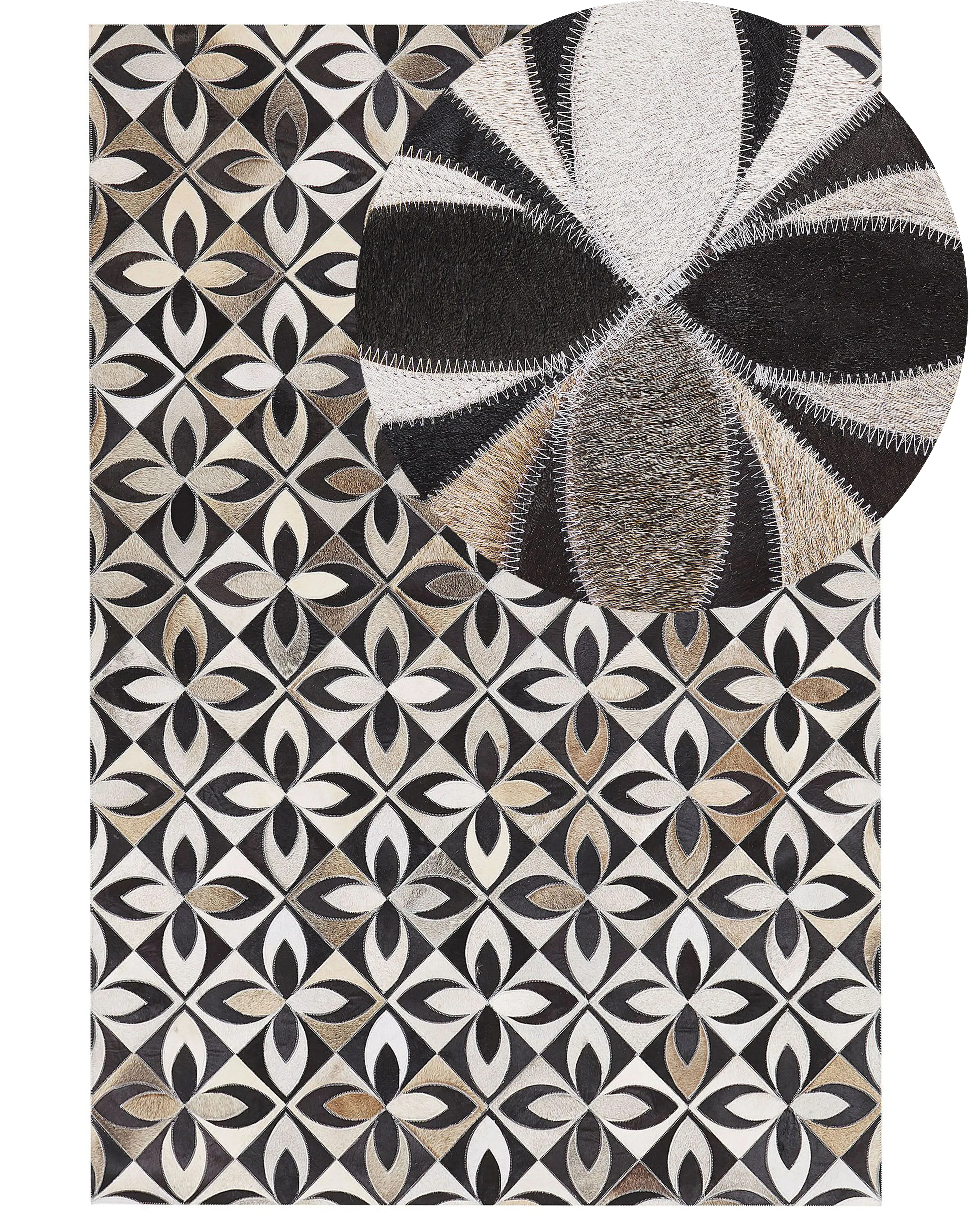 Rug ISHAN Multicolour 140 x 200 cm Leather