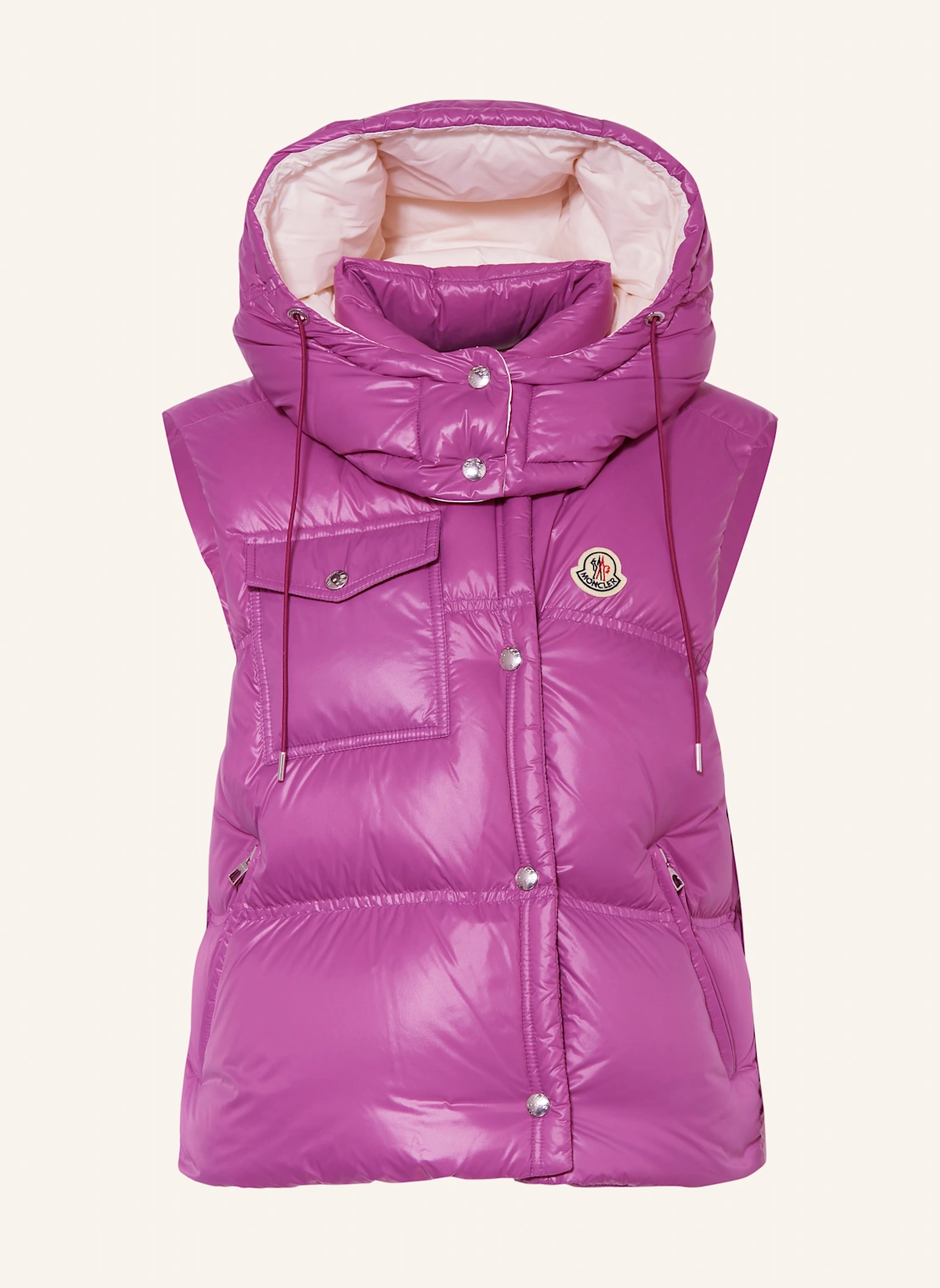 MONCLER Daunenweste mit abnehmbarer Kapuze