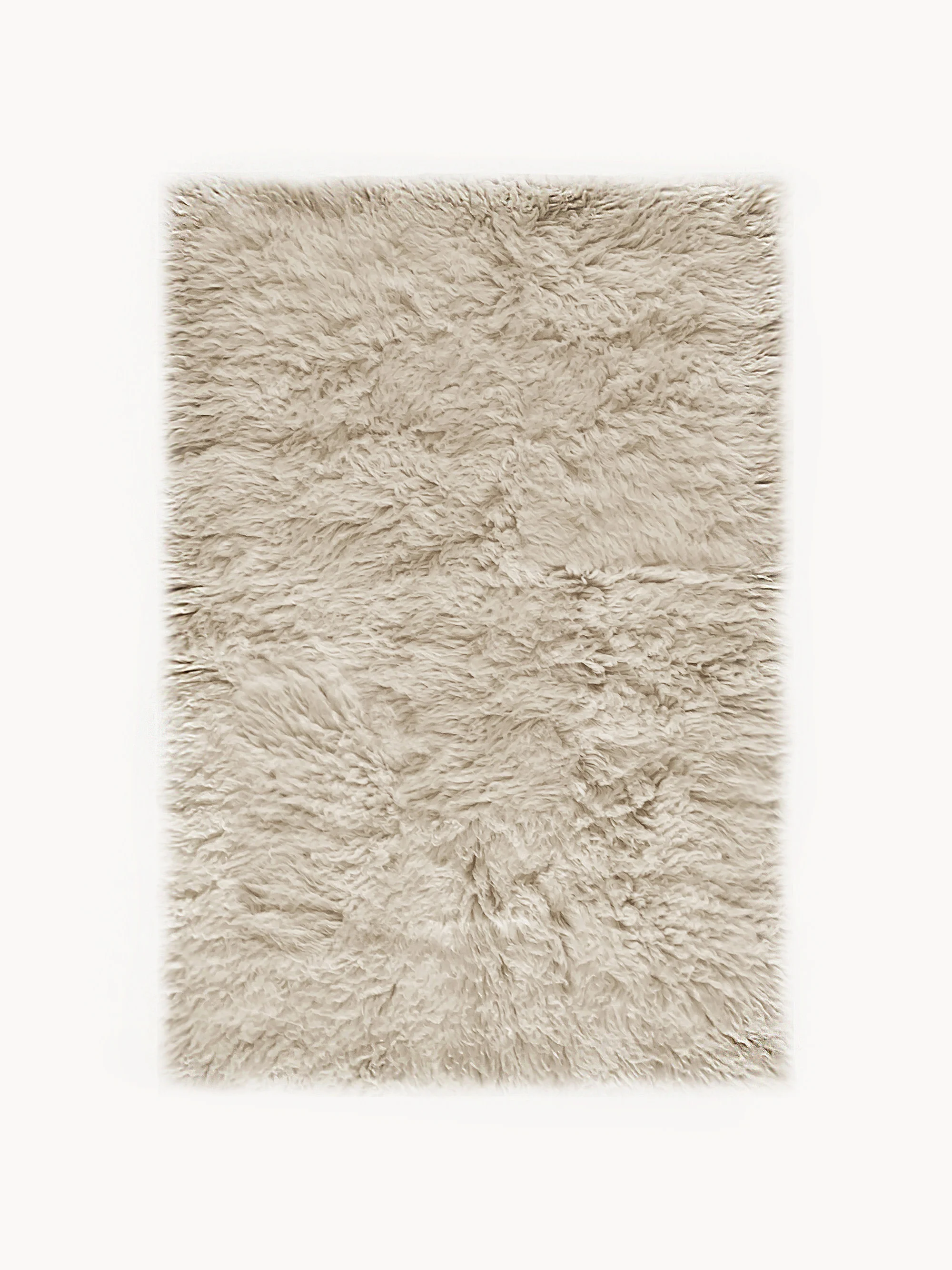 Handgewebter Langflor-Wollteppich Shaggy