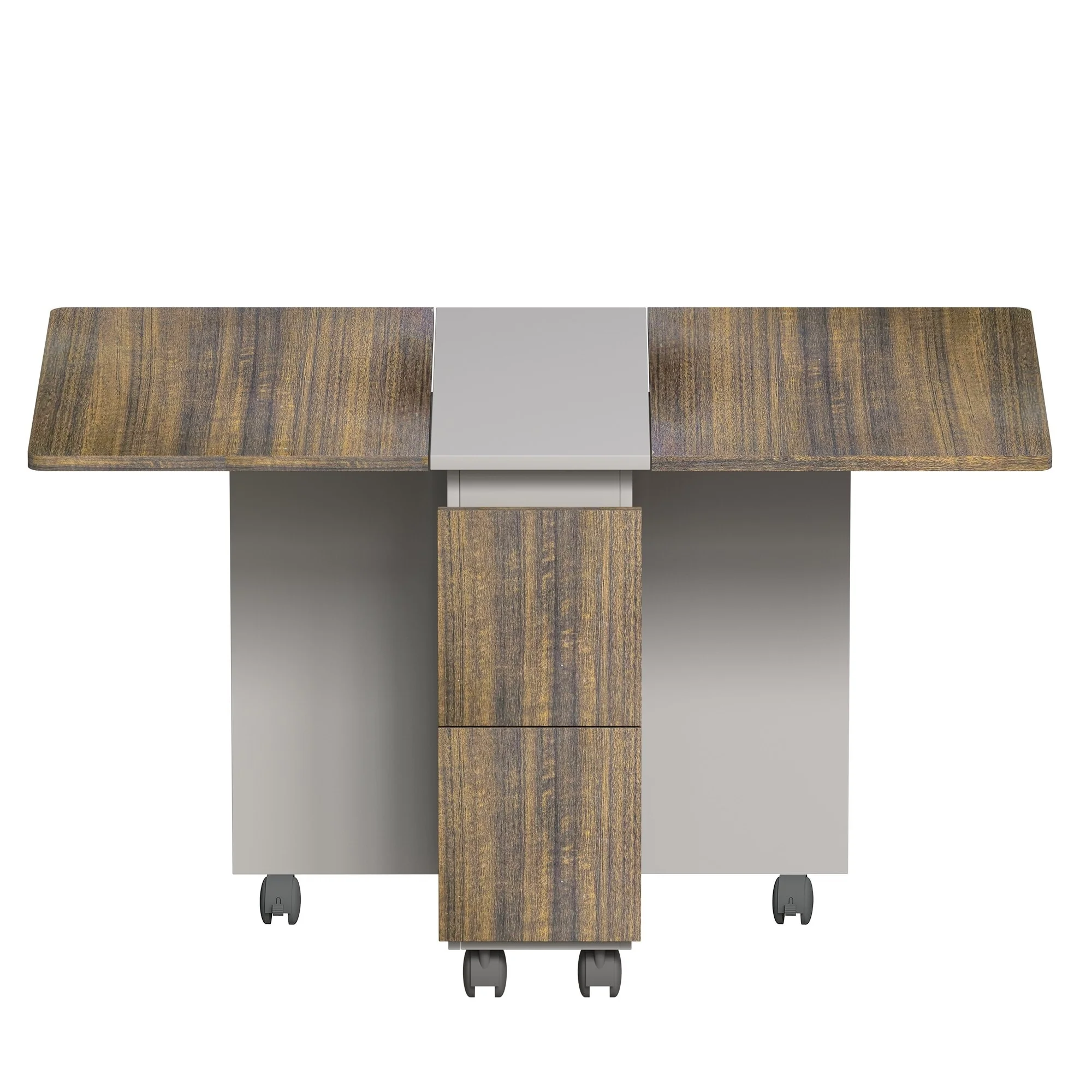 5 Piece Foldable Expandable Dining Table Set