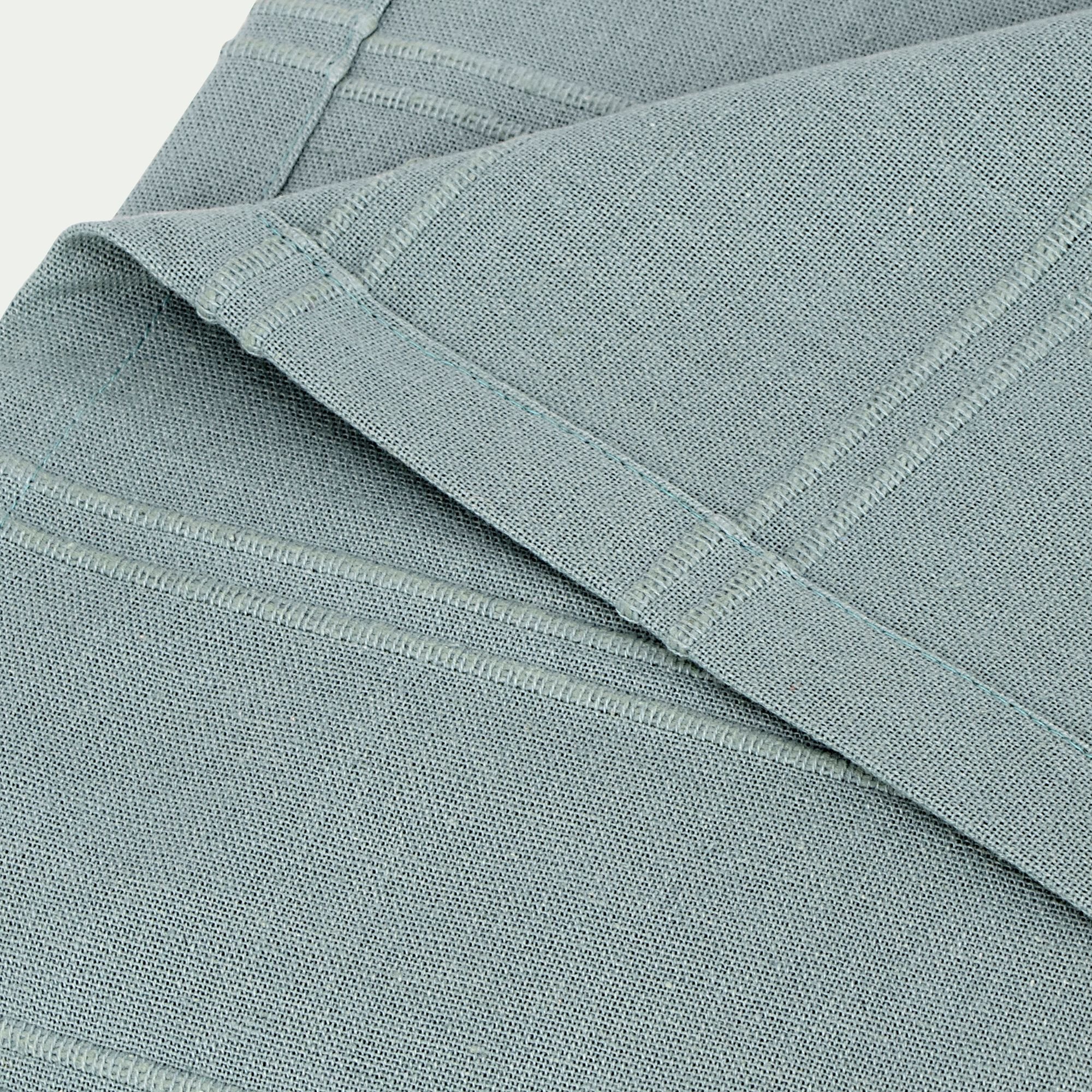 BELCODENE - Couvre-lit tissé en coton 180x230cm - bleu calaluna