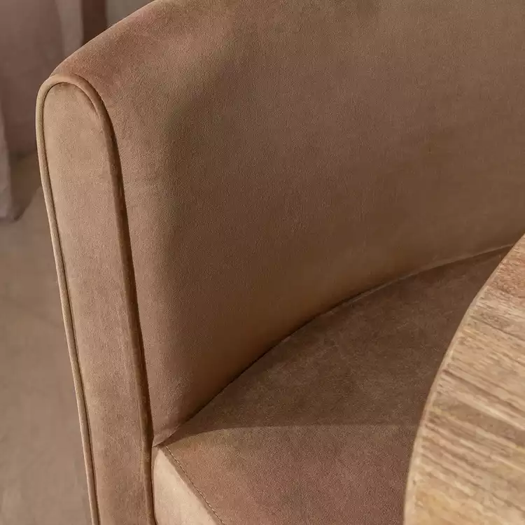 Habitat Bastian Velvet Dining Chair - Natural