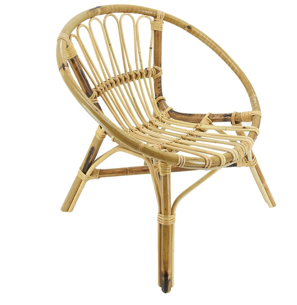 - Fauteuil rond enfant en rotin lune