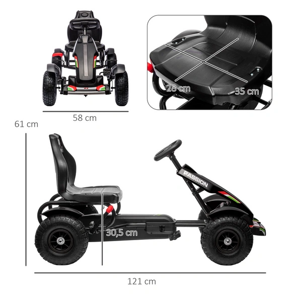 Go-Kart, verstellbar, LxBxH: 121 x 58 x 61 cm