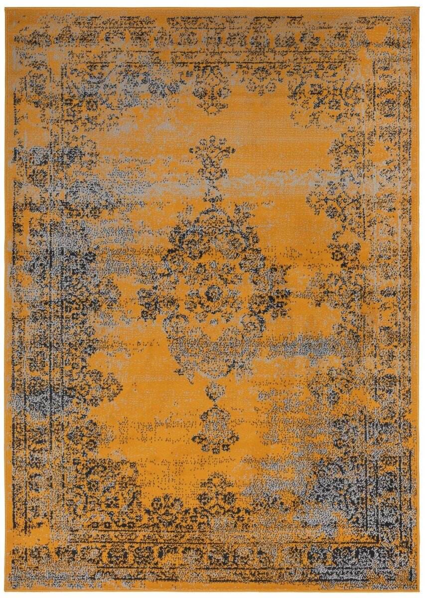 Vintage Vloerkleed Bloom - Okergeel - EVA Interior - 185 x 270 cm