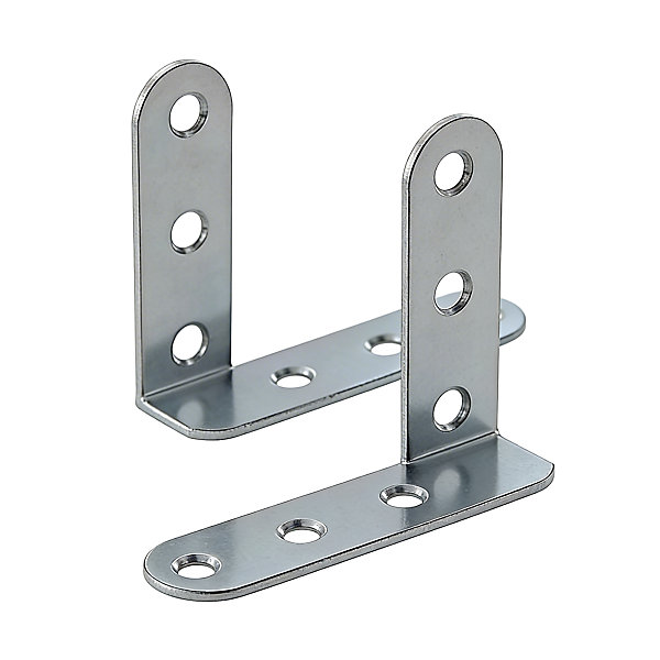 2 Equerres contre coudée L. 80 x H. 16 x EP. 65 mm