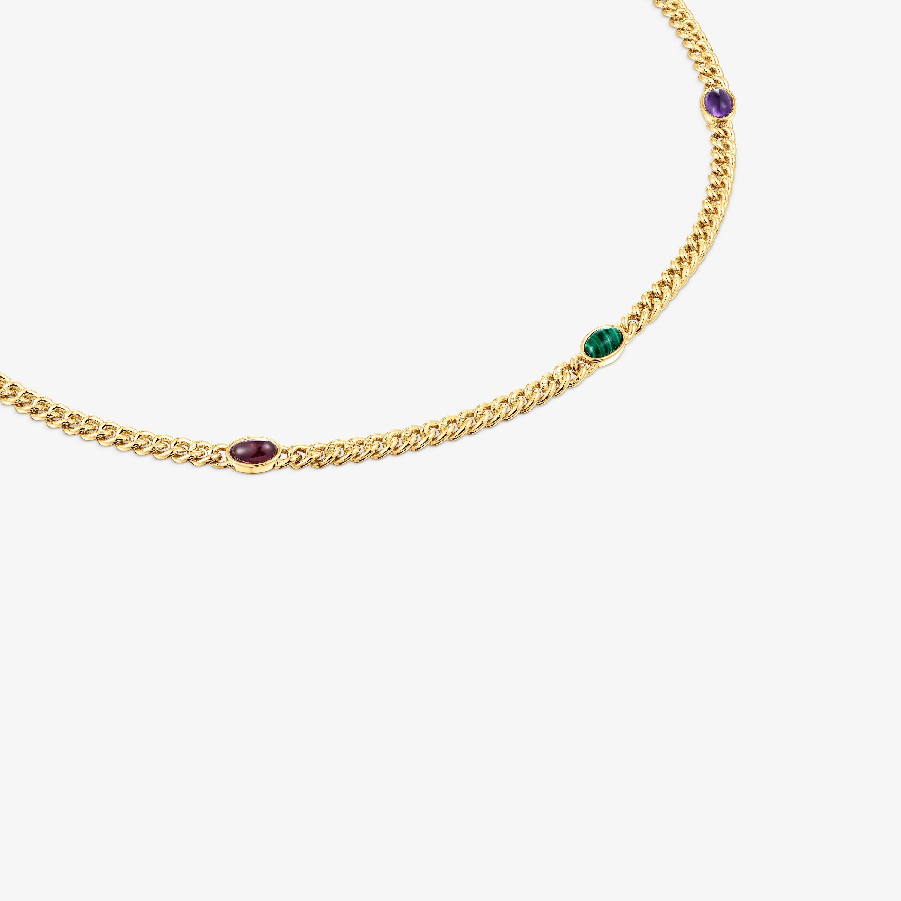 Collar con baño de oro 18 kt sobre plata y gemas Tamara Falcó X TOUS