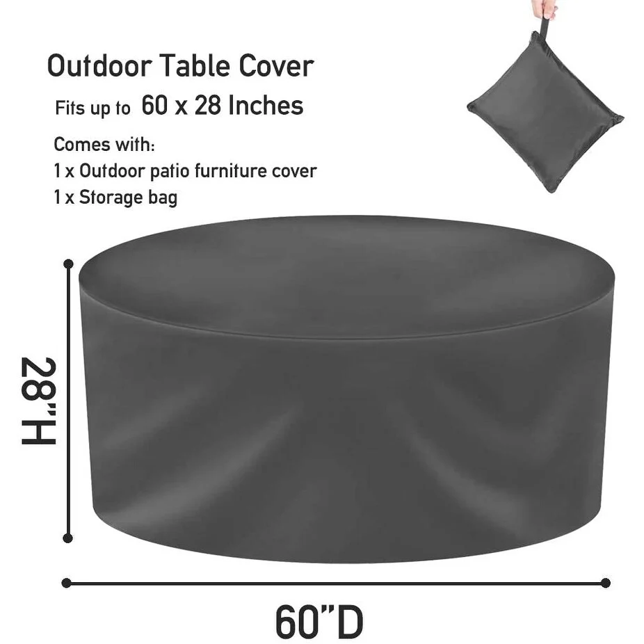 Patio Furniture Cover for Outdoor Round Table & Chairs Set