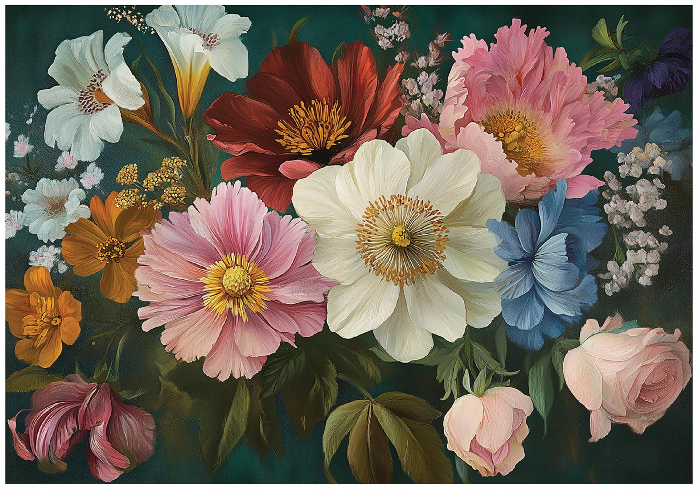 Fototapeta Kwiaty Polne Vintage Natura Na Ścianę Sypialnia Salon 250X175