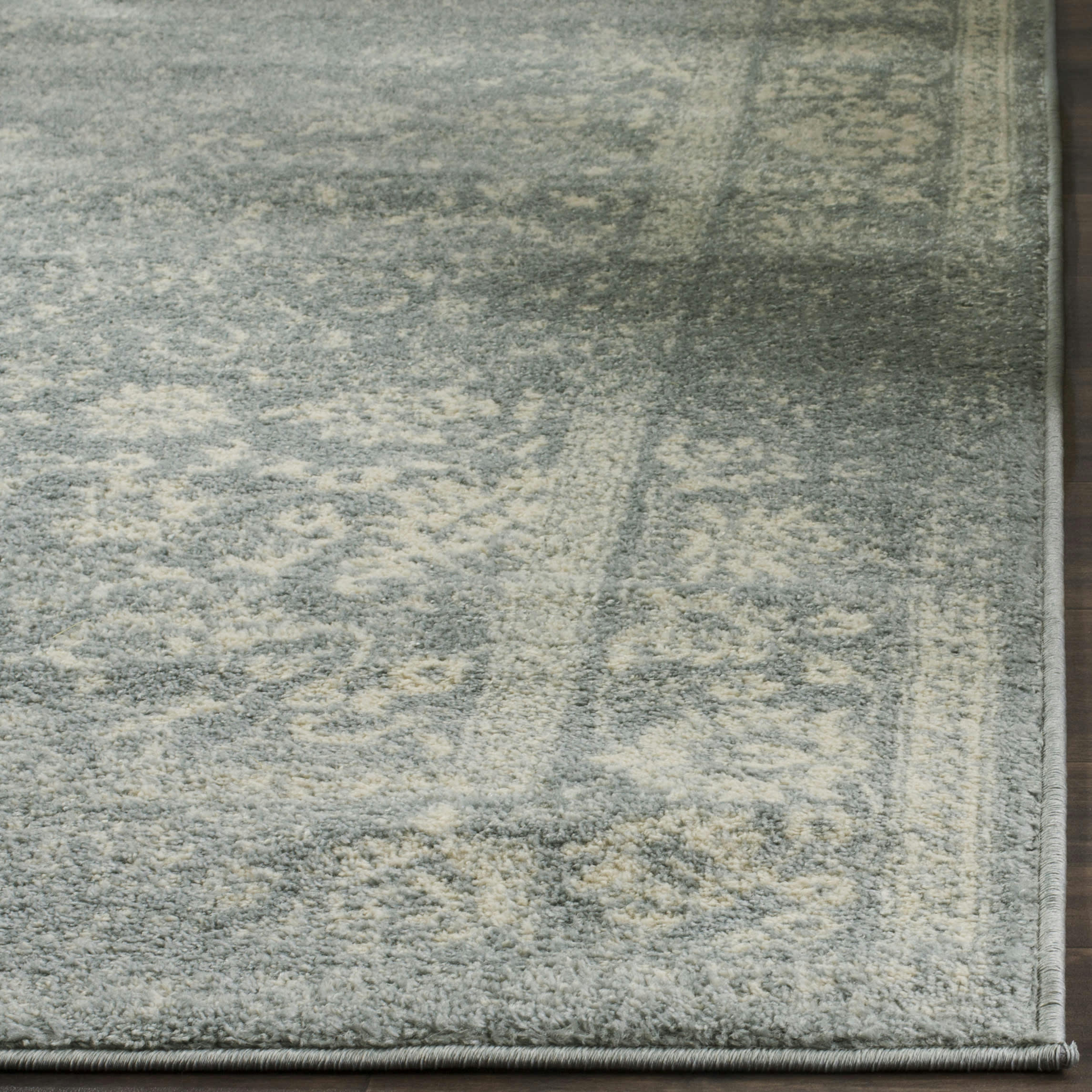 ADIRONDACK - Tapis de salon interieur en gris ardoise & ivoire, 183 x 274 cm