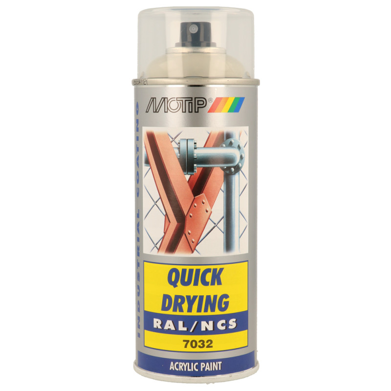 Peinture acrylique en spray Quick Drying gris silex 0,4 L MOTIP