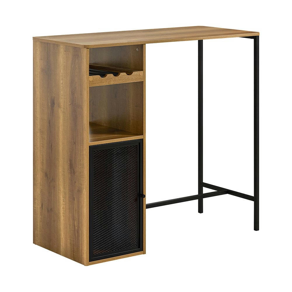 - Table de bar 2 compartiments en métal noir