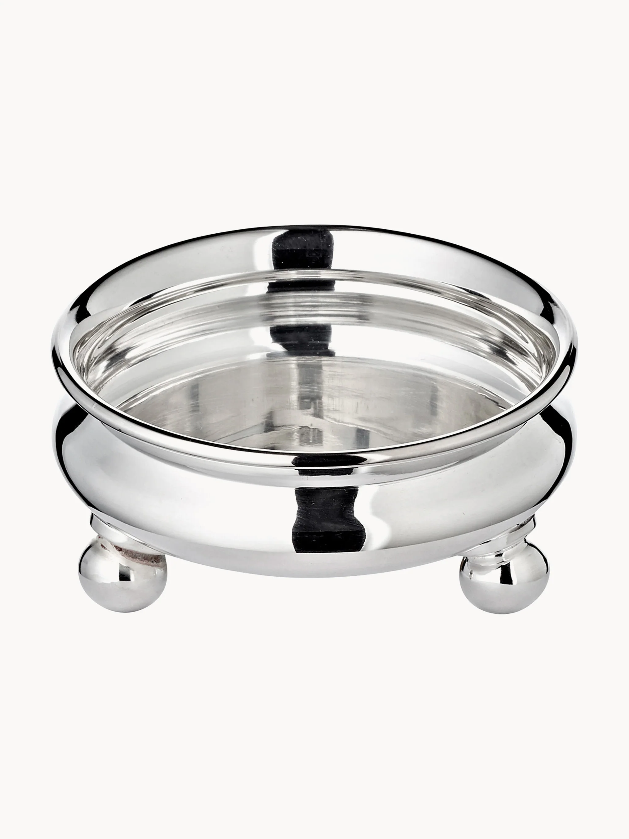 Versilbertes Schälchen Santa, auf Füßen