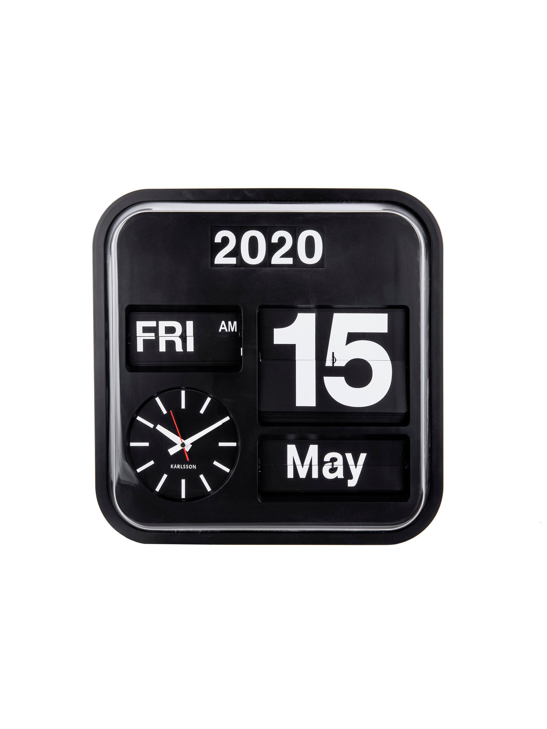 Karlsson Black Big Flip Wall Clock