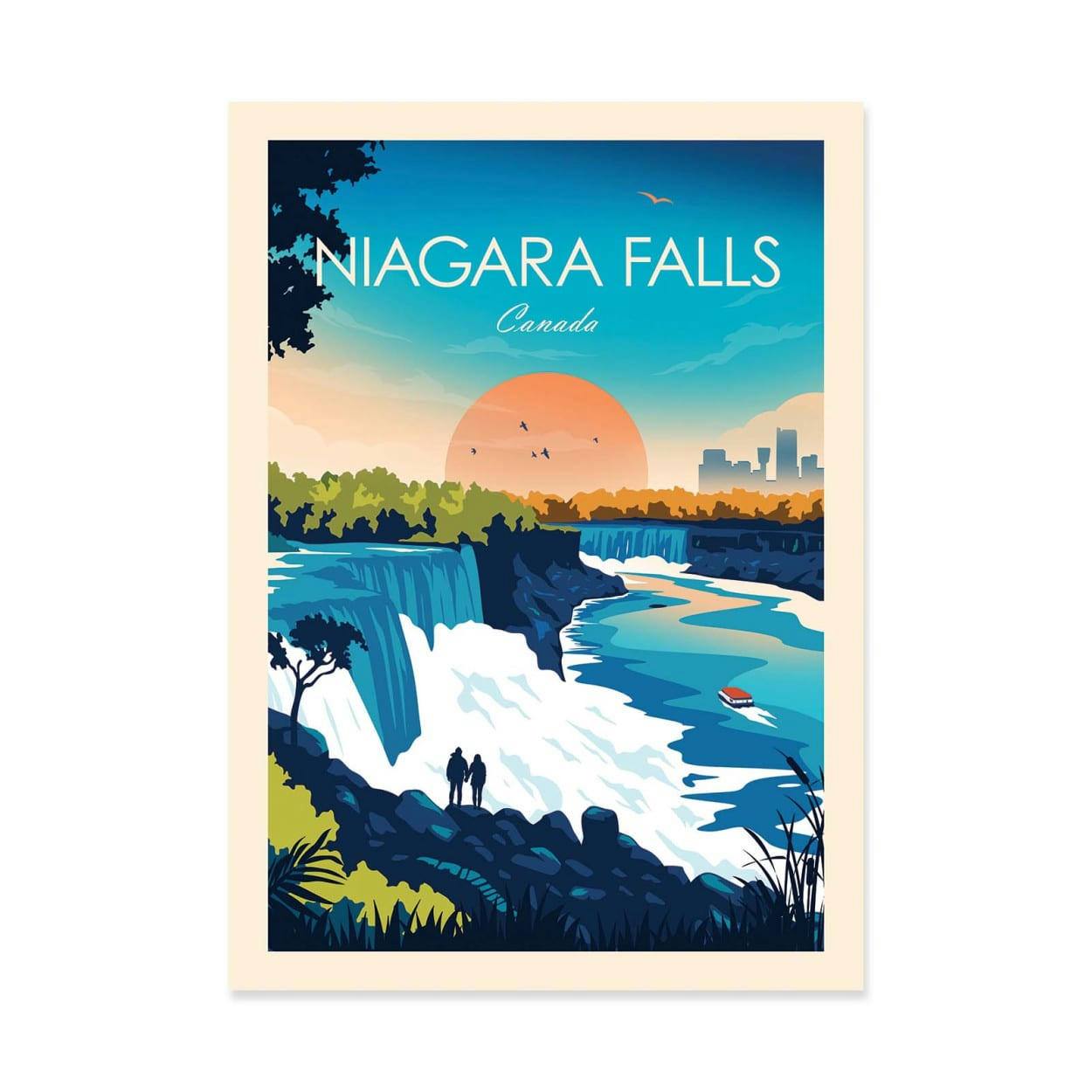STUDIO INCEPTION - NIAGARA FALLS - STUDIO INCEPTION - Affiche d'art 50 x 70 cm