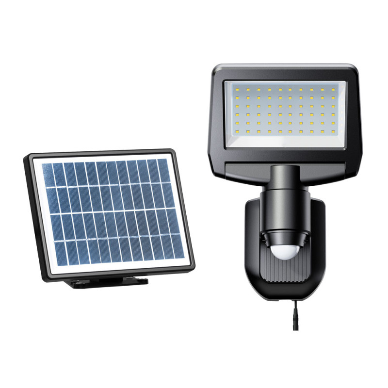Projecteur LED solaire avec détecteur de mouvement noir 900 lm 10 W PROLIGHT