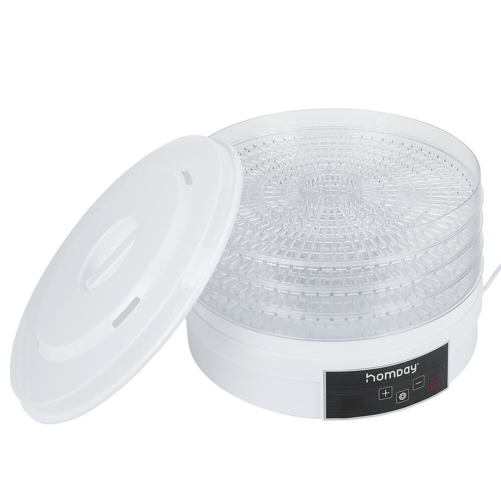 Déshydrateur alimentaire Homday 350W ABS blanc Ø30cm