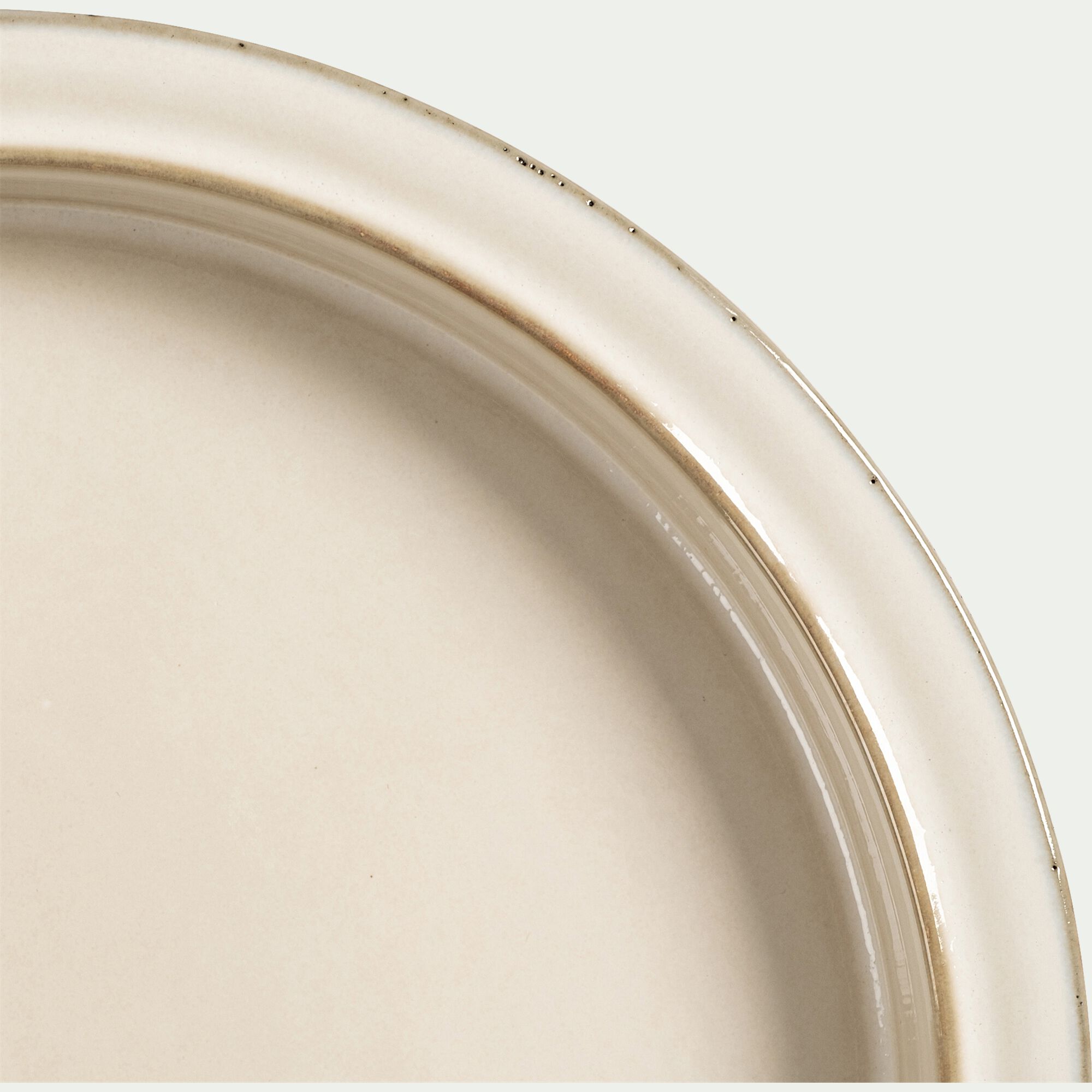 HALO - Assiette plate en grès D26cm - blanc ventoux