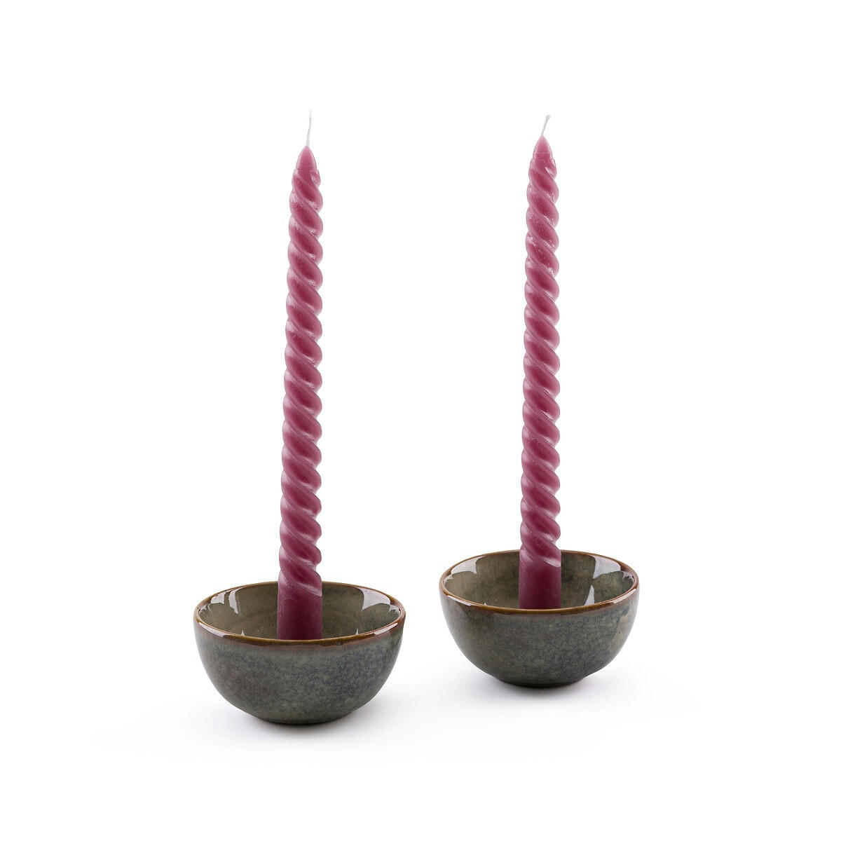 Lot de 2 bougies torsadées, Caspar