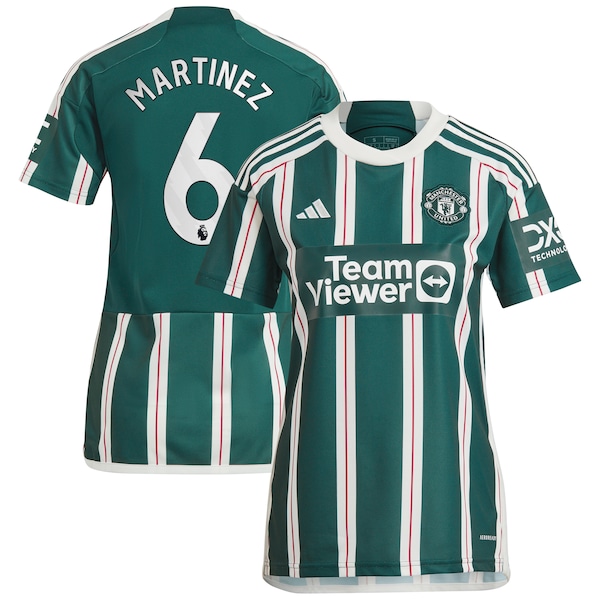 Lisandro Martínez Manchester United adidas Women's 2023/24 Away Replica Player Jersey - Green/Red