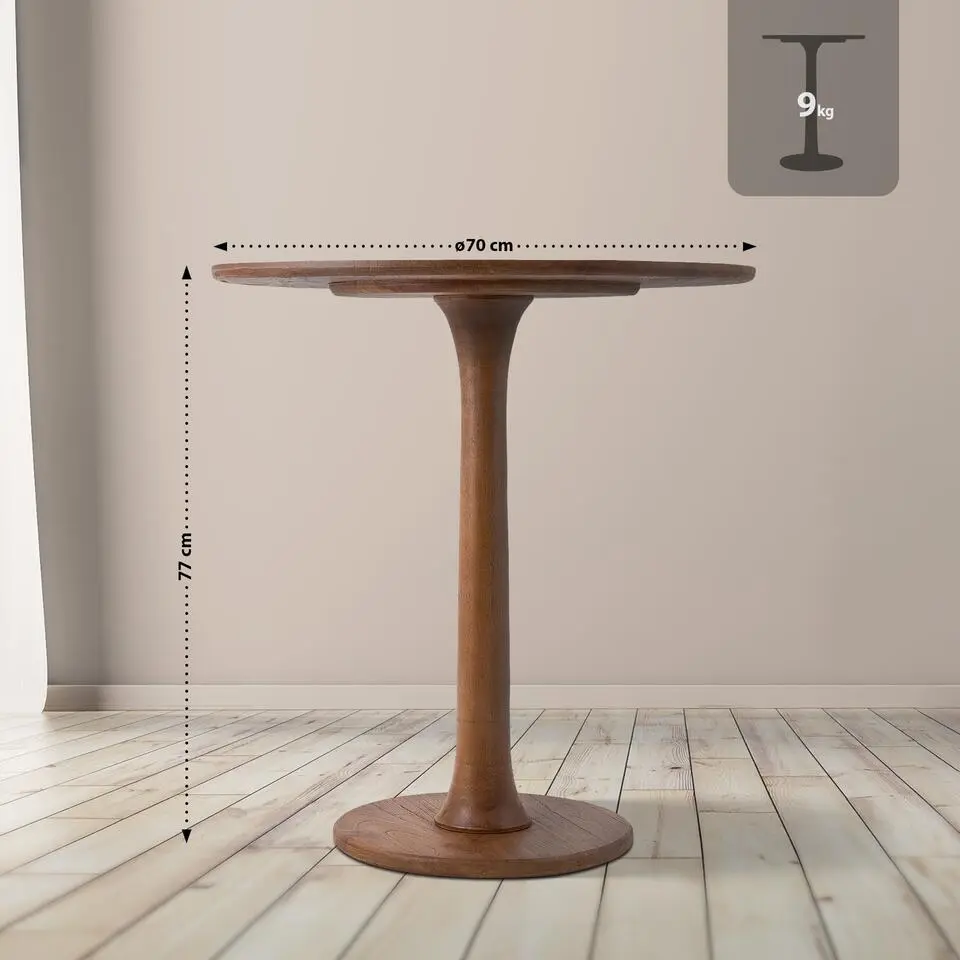 CLP Bijzettafel Morristown Hout - bruin