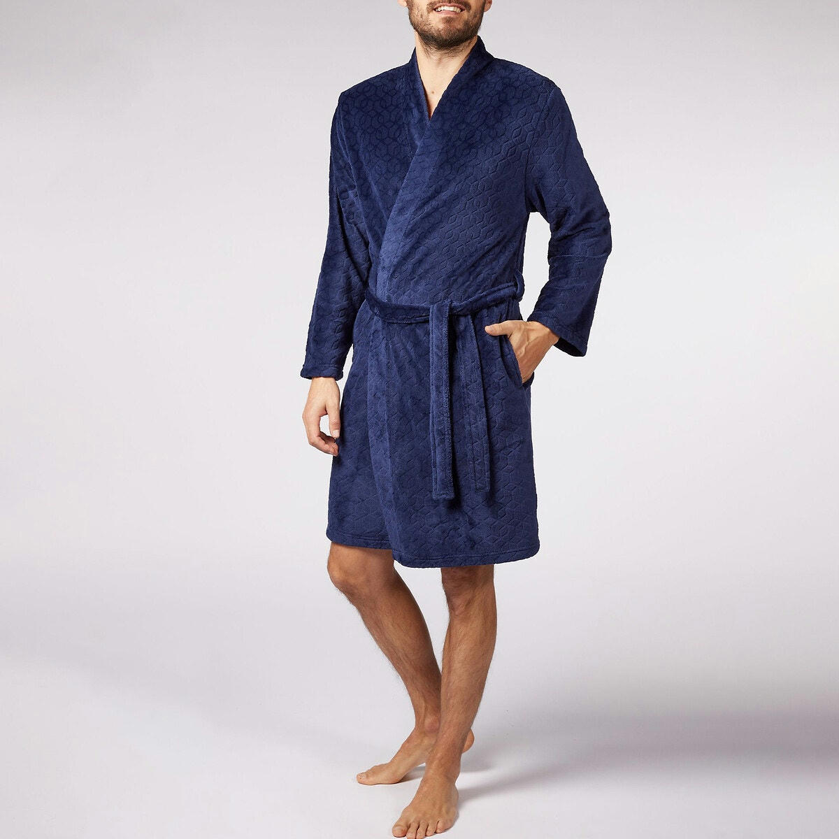 Robe de chambre fourrée imprimée