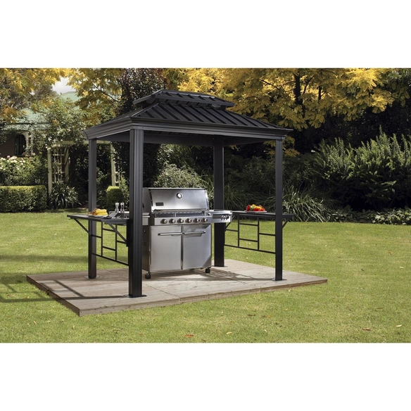 Grillpavillon »Messina BBQ«, BxHxT: 292 x 262 x 179 cm, inkl. Dacheindeckung, anthrazit