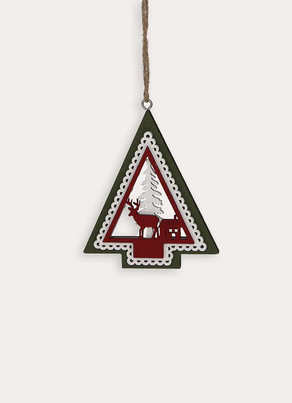 SAPIN TRIANGLE AVEC DÉCOR à SUSPENDRE SAPIN