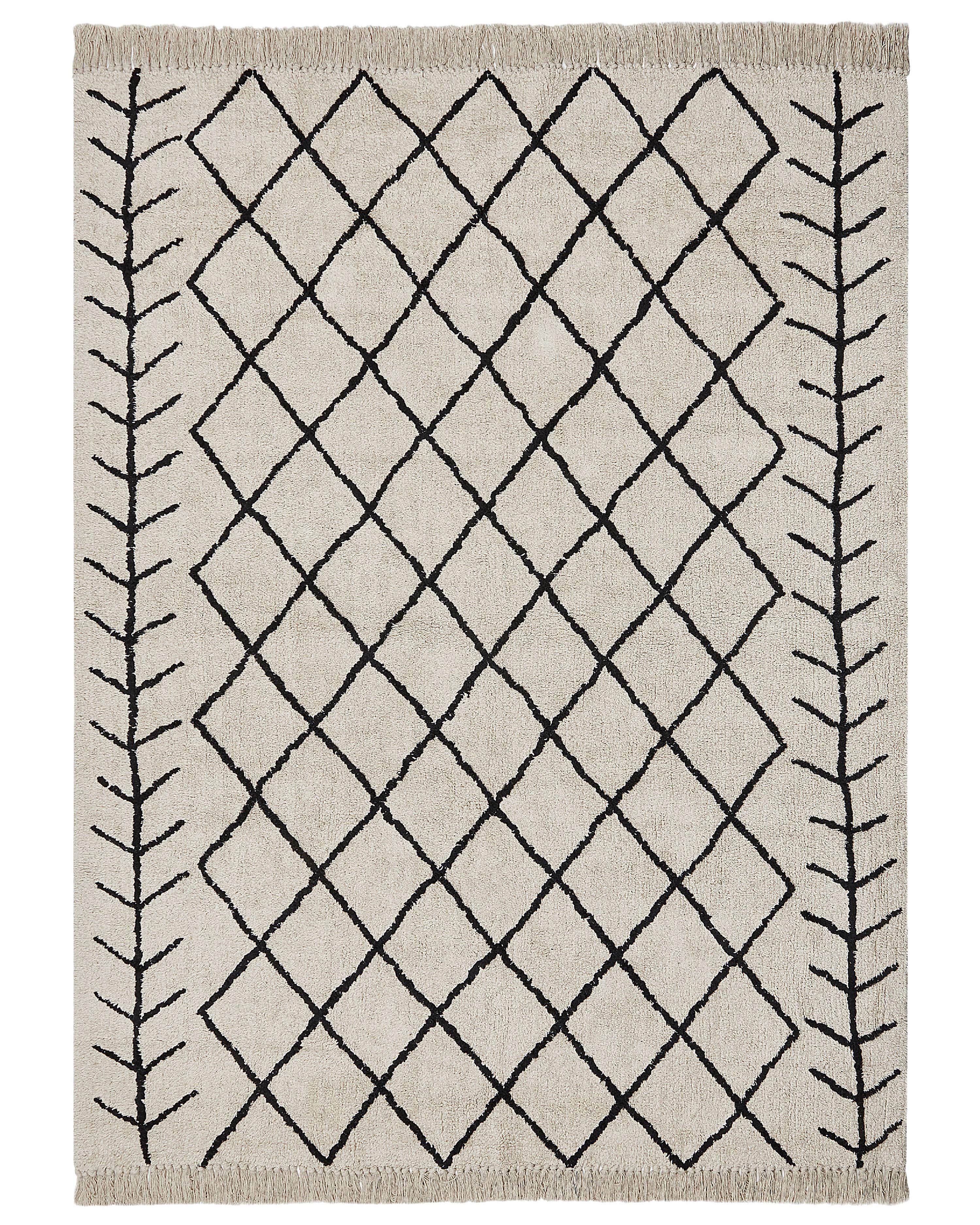 Rug BOZKIR Beige 160 x 230 cm Cotton