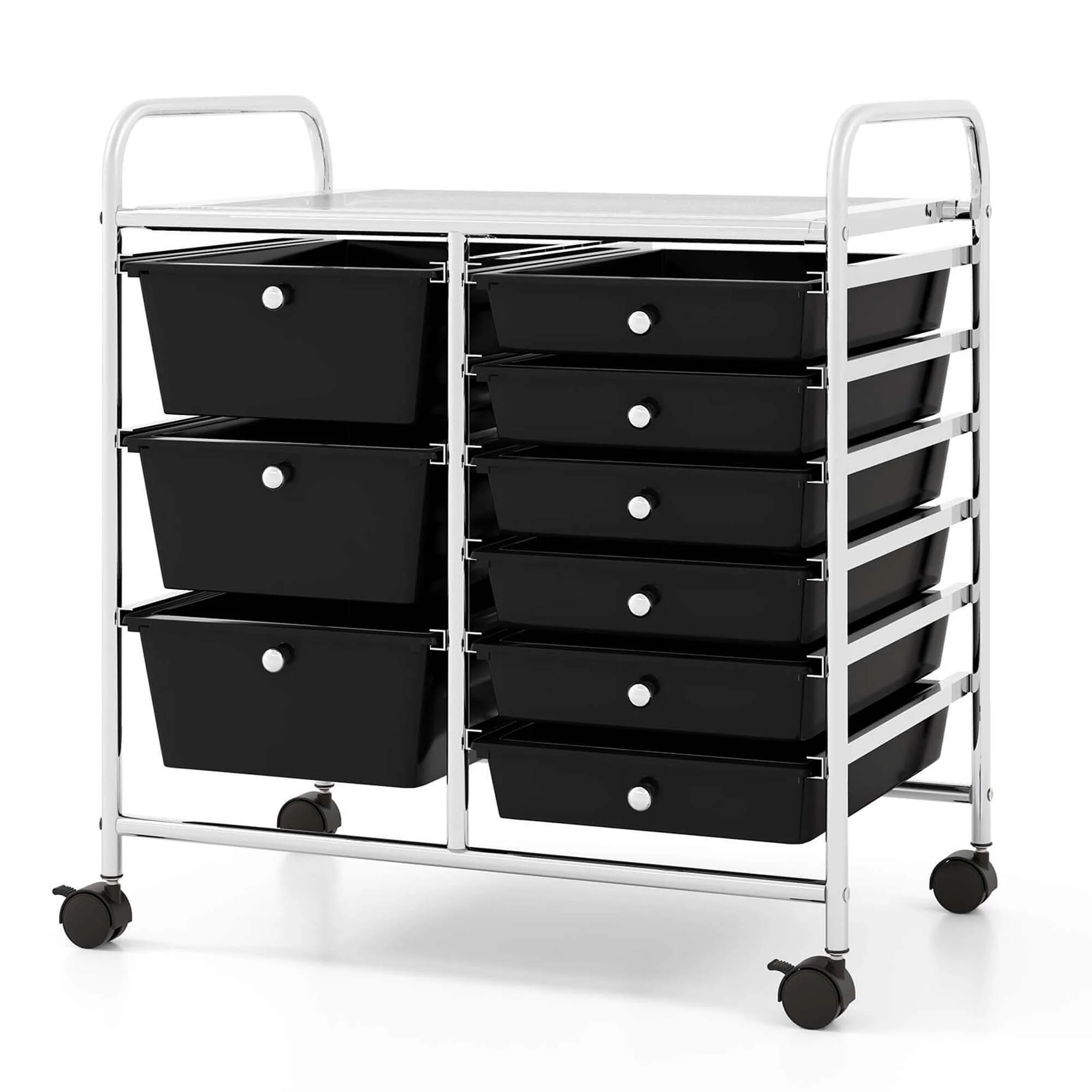 9 Drawer Rolling Storage Cart Mobile Drawer Carts Utility Cart
