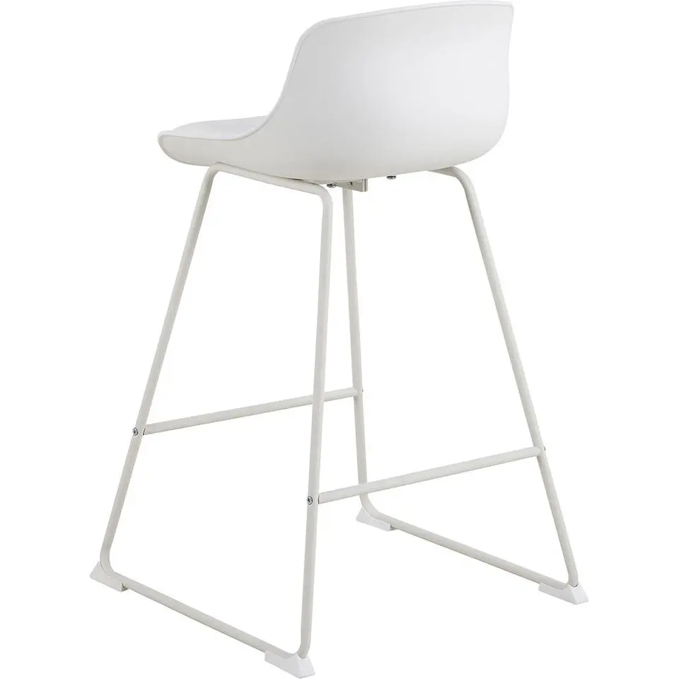 Hioshop Torino barstoel counterstoel PU kunstleer wit